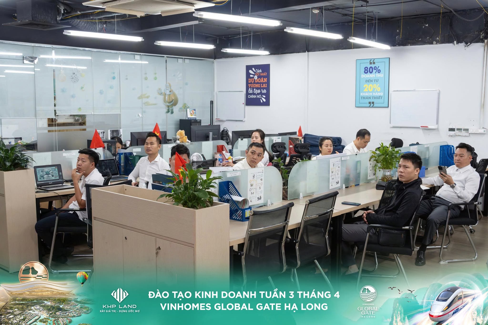 Đội ngũ KHP GROUP tham gia buổi đào tạo kinh doanh dự án Vinhomes Global Gate Hạ Long