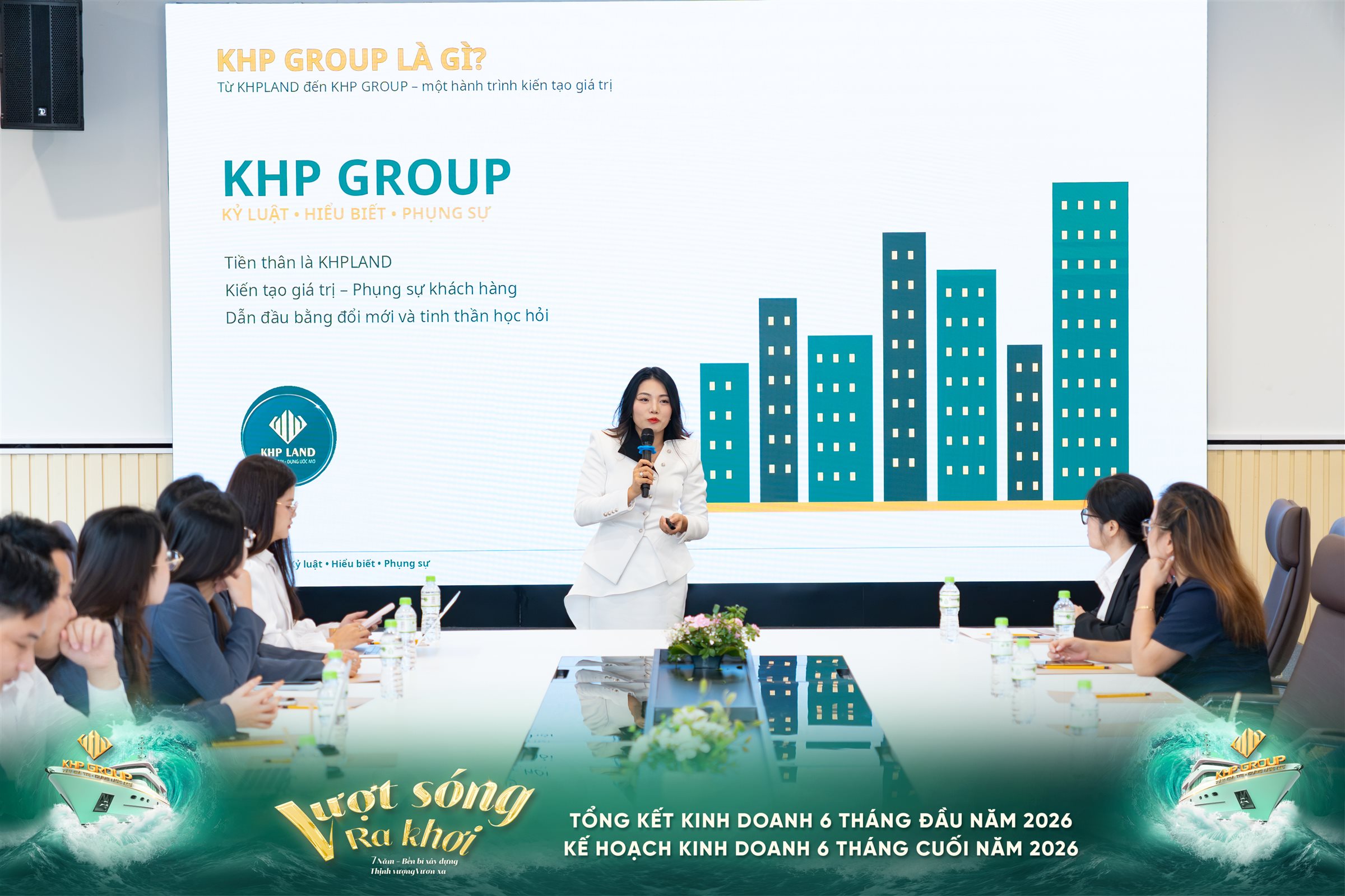Tổng Giám đốc Ms. Ngân trình bày định hướng kinh doanh của KHP GROUP